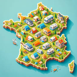 carte des campings par département en France