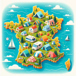 carte des campings par région en France